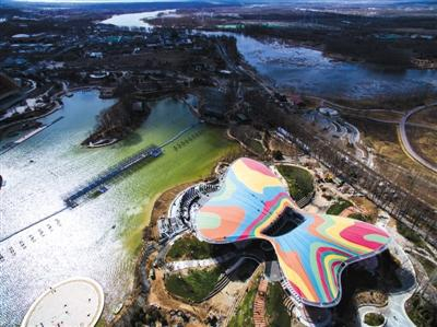 3月29日，世园会园区，鸟瞰妫汭剧场。新京报记者 彭子洋 摄
