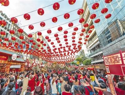 1月22日，泰国曼谷唐人街举行2023“欢乐春节”中泰互致新春贺辞活动。图为活动现场。　　泰国国家旅游局供图