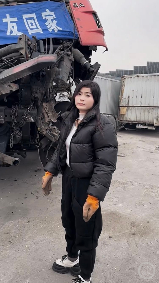  祁倩倩从事道路救援工作。&nbsp; &nbsp; &nbsp;图片来源/受访者供图&nbsp;