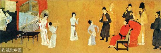 《韩熙载夜宴图》（局部）。图片来源：视觉中国