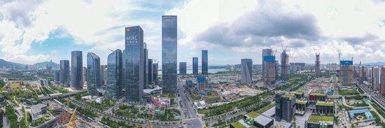 深圳前海深港现代服务业合作区（2021年9月8日摄，无人机全景照片）。新华社记者 毛思倩 摄