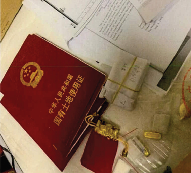  李某向他人展示的房产和黄金