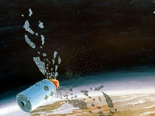 资料图片：反卫星武器想象图。