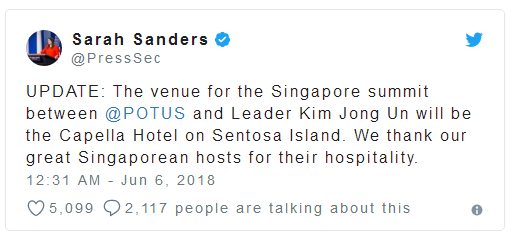 桑德斯推文截图