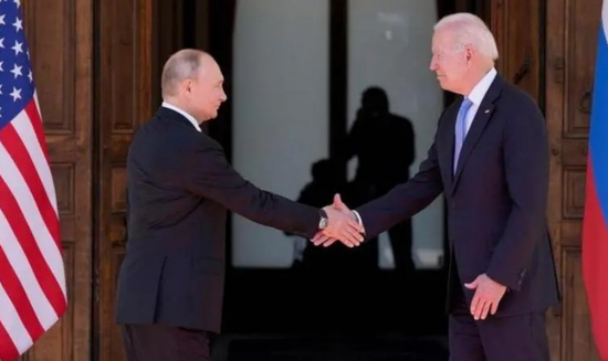 　2021年6月16日普京与拜登在瑞士日内瓦见面