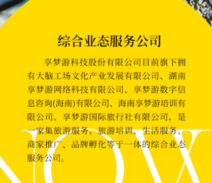 记者拿到的享梦游公司资料截图