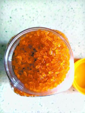 张女士高价购回的“黄金米”　 张女士供图