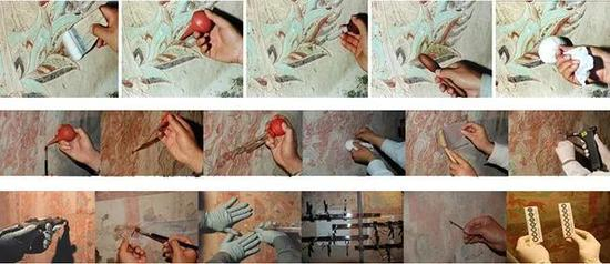 　莫高窟壁画修复流程图