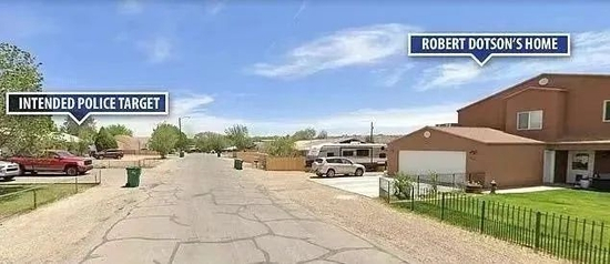 　·警方本应该赶往的目标地点（左）和罗伯特·多特森的房子（右）。