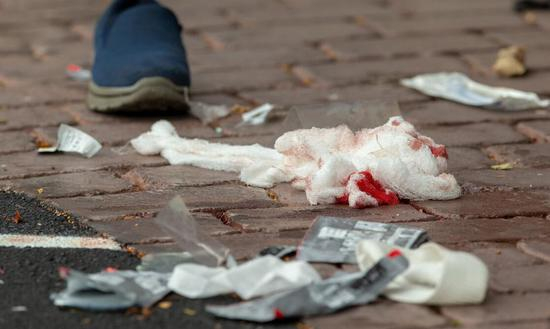 事件后一片狼藉的现场