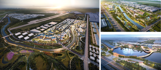  图25：航企及物流企业运营组团滨水区效果图