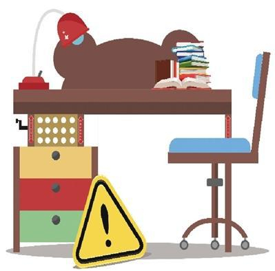 　　儿童学习桌椅具有升降、推拉等调节功能，如果设计不合理、缺少警示标识，可能会存在卡住手指等风险。创意图片/新京报记者 王远征