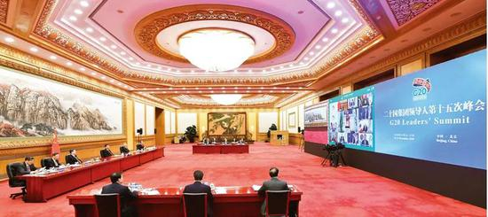 △2020年11月，习近平以视频方式出席二十国集团领导人第十五次峰会第二阶段会议，重点阐述关于可持续发展问题的看法。