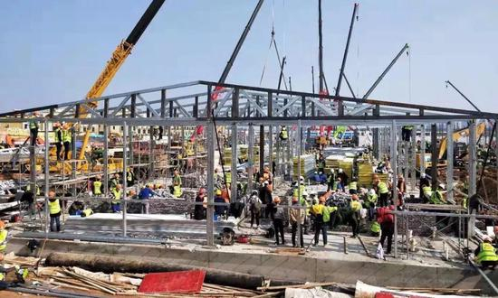 火神山医院施工现场