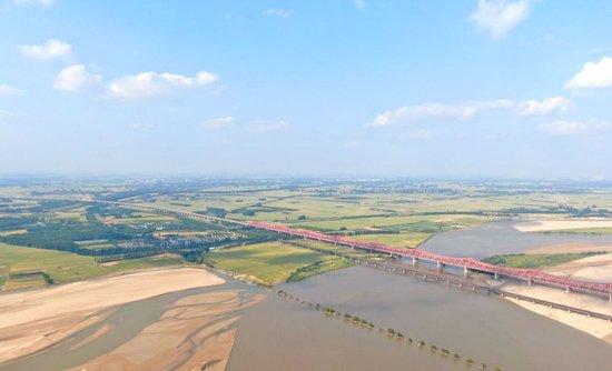  河南郑州黄河国家地质公园（2022年5月19日摄）。