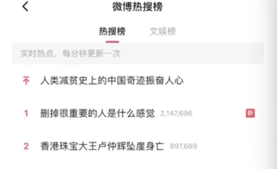  ·卢仲辉坠亡的新闻一度登上微博热搜。