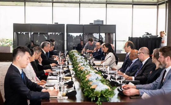 5月29日，中共中央政治局委员、外交部长王毅在渥太华同加拿大外长阿南德举行会谈。图/外交部
