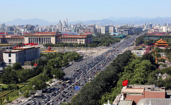 长安街航拍。供图：北晚新视觉