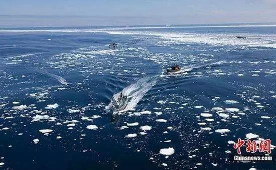 ▲资料图。国际海洋保护组织在南极洲海域拦截日本捕鲸船。