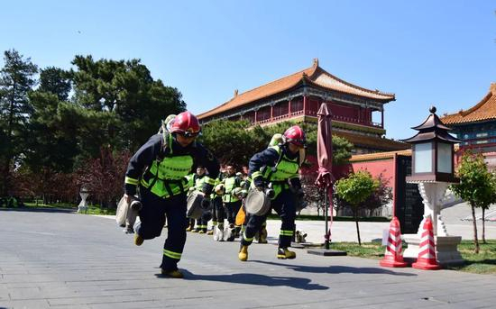 　　▲队员日常训练图。故宫特勤消防站供图
