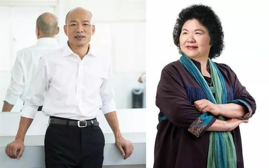  韩国瑜（左）&nbsp; 陈菊（右） 资料图