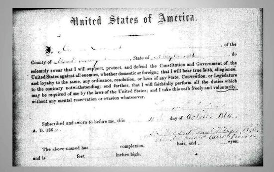 ▲忠诚宣誓书样本。