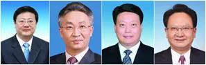 △&nbsp;从左至右：陈吉宁、张国清、唐一军、景俊海。