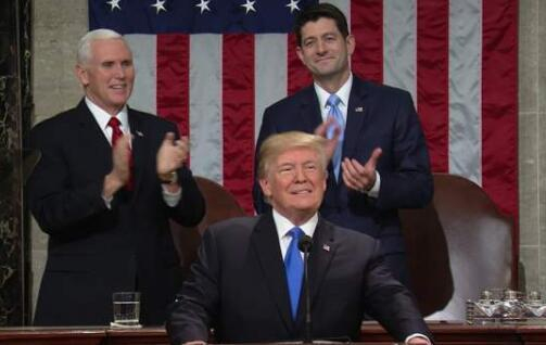 特朗普发表上任后首份国情咨文演讲。（图源：CNN）