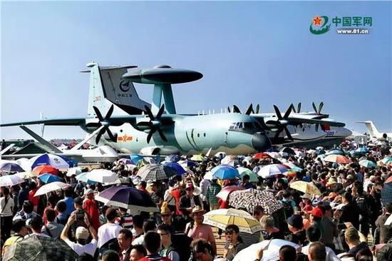 空军展出的空警-500预警机。穆可双 摄