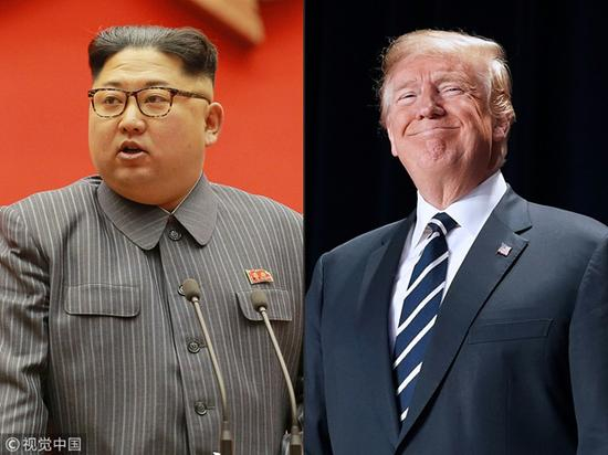 金正恩与特朗普@视觉中国