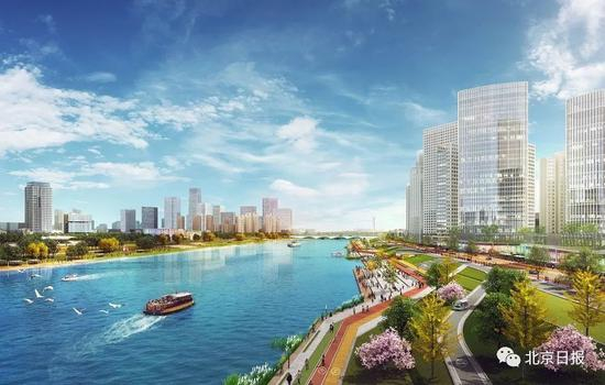 北运河岸线效果图（由北向南看）