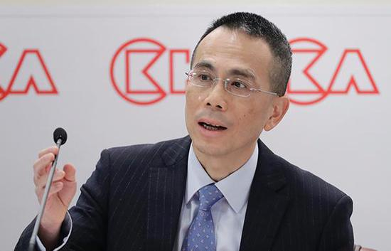 2018年3月16日，香港，李泽钜在发布会上。东方IC 图