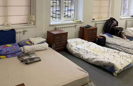 难民接收点内部（受访者供图）