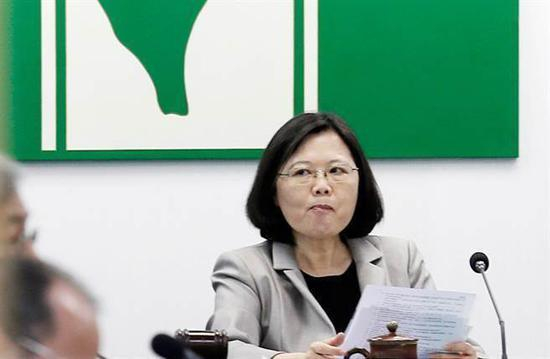 台湾地区领导人兼民进党主席蔡英文（图片来源：“中时电子报”）