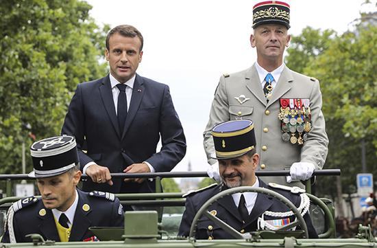 　　当地时间2019年7月14日，法国巴黎，法国国庆阅兵仪式开始，这次阅兵式将突出欧洲防务的主题。东方IC 图