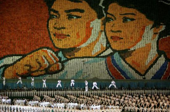 ▲2007年《阿里郎》团体操演出活动现场。