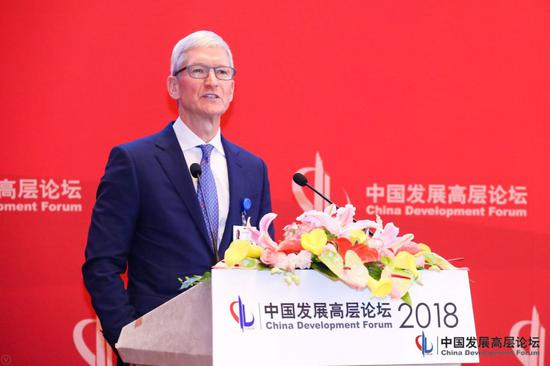 ▲蒂姆·库克（中国发展高层论坛供图）