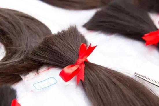 青丝行动收到的头发。受访者供图