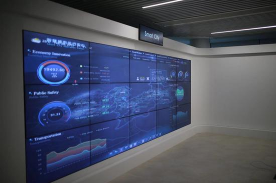 华为意大利公司展示的智慧城市系统。范凌志摄