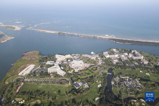 这是4月9日拍摄的博鳌亚洲论坛永久会址（无人机照片）。新华社记者 张丽芸 摄