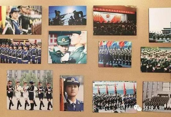 中国人民解放军仪仗大队队史馆内陈列。（本刊记者 侯欣颖 / 摄）