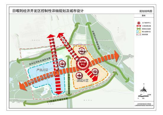 日喀则经开区规划结构示意图