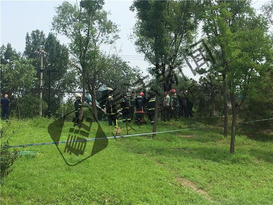 图为事发现场。摄/记者 李东