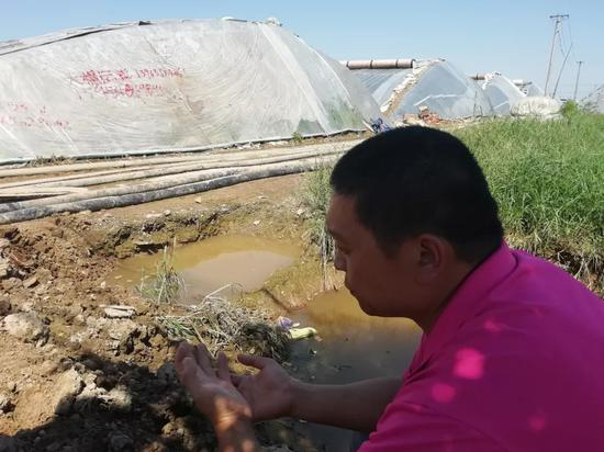 　无奈的菜农（图片来源：每经记者 彭斐 摄）
