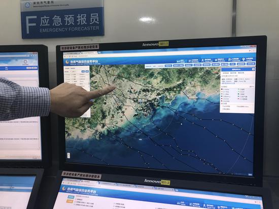 以往在珠三角登陆的台风路径图。