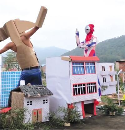 中国乡村版奥特曼影片截图（快手）