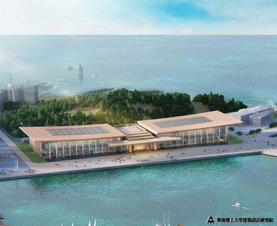 青岛国际会议中心俯瞰效果图