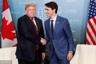 G7峰会“双特会晤”“握手之战”特朗普不敌特鲁多表情尴尬