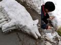 猪场老板雪地堆母猪生娃:养猪15年了 对猪很熟悉