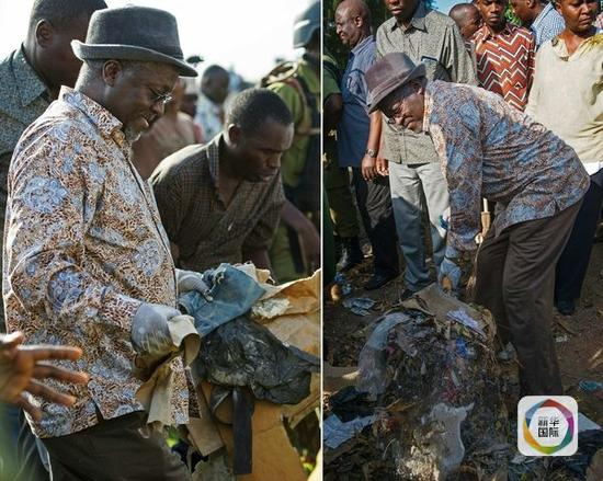 大扫除。（图片来源：新华/法新）